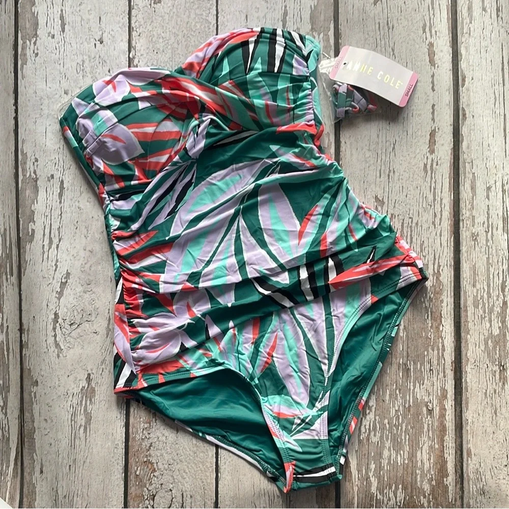 Anne Cole Bandeau One-piece Swimsuit - Sz S